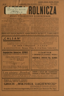 Gazeta Rolnicza : pismo tygodniowe ilustrowane. R. 76, nr 12 (20 marca 1936)