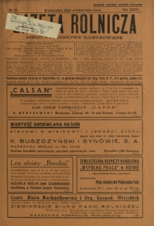 Gazeta Rolnicza : pismo tygodniowe ilustrowane. R. 76, nr 15 (10 kwietnia 1936)