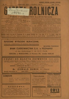 Gazeta Rolnicza : pismo tygodniowe ilustrowane. R. 76, nr 23 (5 czerwca 1936)