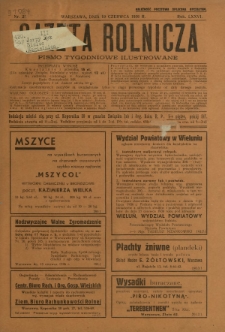 Gazeta Rolnicza : pismo tygodniowe ilustrowane. R. 76, nr 25 (19 czerwca 1936)