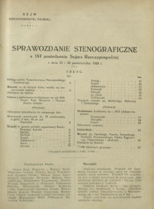 Sprawozdanie Stenograficzne z 157 Posiedzenia Sejmu Rzeczypospolitej z dnia 29 i 30 października 1924 r. (I Kadencja 1922-1927)