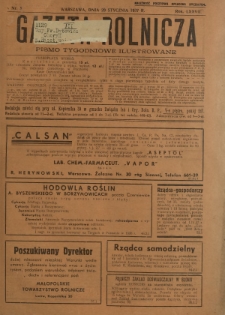 Gazeta Rolnicza : pismo tygodniowe ilustrowane. R. 77, nr 5 (29 stycznia 1937)
