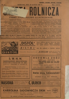 Gazeta Rolnicza : pismo tygodniowe ilustrowane. R. 77, nr 9 (26 lutego 1937)