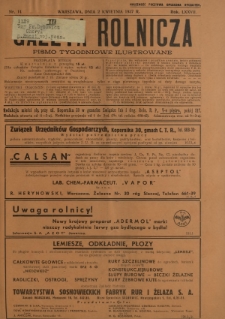 Gazeta Rolnicza : pismo tygodniowe ilustrowane. R. 77, nr 14 (2 kwietnia 1937)