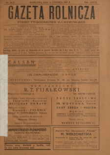 Gazeta Rolnicza : pismo tygodniowe ilustrowane. R. 77, nr 24-25 (11 czerwca 1937)