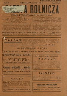 Gazeta Rolnicza : pismo tygodniowe ilustrowane. R. 77, nr 29-30 (23 lipca 1937)