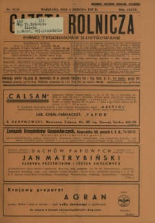 Gazeta Rolnicza : pismo tygodniowe ilustrowane. R. 77, nr 31-32 (6 sierpnia 1937)