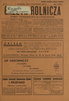 Gazeta Rolnicza : pismo tygodniowe ilustrowane. R. 77, nr 40 (1 października 1937)