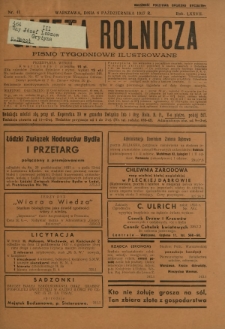 Gazeta Rolnicza : pismo tygodniowe ilustrowane. R. 77, nr 41 (8 października 1937)