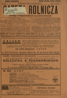 Gazeta Rolnicza : pismo tygodniowe ilustrowane. R. 77, nr 50 (10 grudnia 1937)