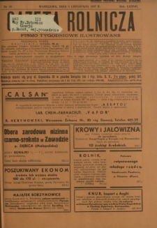 Gazeta Rolnicza : pismo tygodniowe ilustrowane. R. 77, nr 45 (5 listopada 1937)