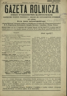 Gazeta Rolnicza : pismo tygodniowe ilustrowane. R. 77, nr 52 (29 grudnia 1937)