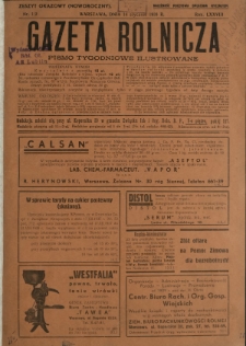 Gazeta Rolnicza : pismo tygodniowe ilustrowane. R. 78, nr 1-2 (14 stycznia 1938)