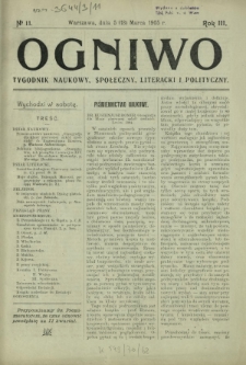 Ogniwo : tygodnik naukowy, społeczny, literacki i polityczny. R. 3, Nr 11 (5/18 marca 1905)