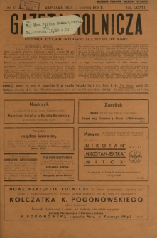 Gazeta Rolnicza : pismo tygodniowe ilustrowane. R. 78, nr 15 (15 kwietnia 1938)