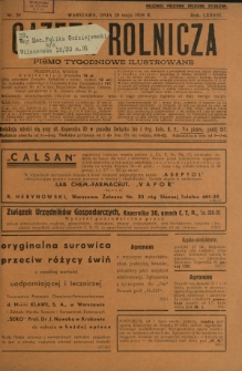Gazeta Rolnicza : pismo tygodniowe ilustrowane. R. 78, nr 20 (20 maja 1938)