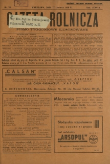 Gazeta Rolnicza : pismo tygodniowe ilustrowane. R. 78, nr 24 (17 czerwca 1938)