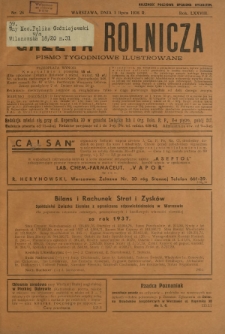 Gazeta Rolnicza : pismo tygodniowe ilustrowane. R. 78, nr 26 (1 lipca 1938)