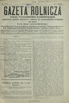 Gazeta Rolnicza : pismo tygodniowe ilustrowane. R. 78, nr 33-34 (26 sierpnia 1938)