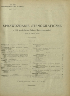Sprawozdanie Stenograficzne z 327 Posiedzenia Sejmu Rzeczypospolitej z dnia 22 marca 1927 r. (I Kadencja 1922-1927)