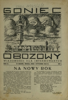 Goniec Obozowy : wiadomości dla internowanych R. 2, Nr 1 (1 stycznia 1941)