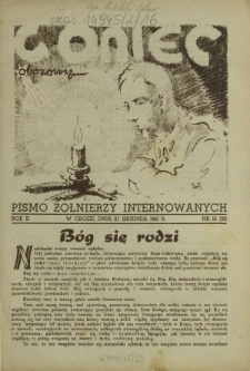 Goniec Obozowy : wiadomości dla internowanych R. 2, Nr 16 (32) 21 grudnia 1941