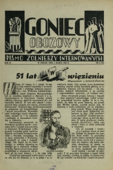 Goniec Obozowy : pismo żołnierzy internowanych R. 3, Nr 5 (1 marca 1942)