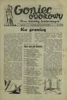Goniec Obozowy : pismo żołnierzy internowanych R. 3, Nr 12 (15 czerwca 1942)