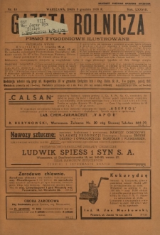 Gazeta Rolnicza : pismo tygodniowe ilustrowane. R. 78, nr 49 (9 grudnia 1938)