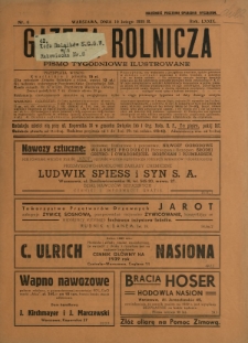 Gazeta Rolnicza : pismo tygodniowe ilustrowane. R. 79, nr 6 (10 lutego 1939)