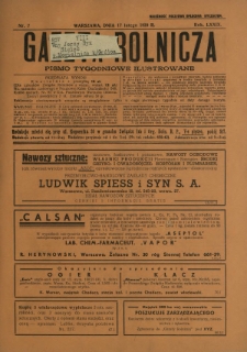 Gazeta Rolnicza : pismo tygodniowe ilustrowane. R. 79, nr 7 (17 lutego 1939)