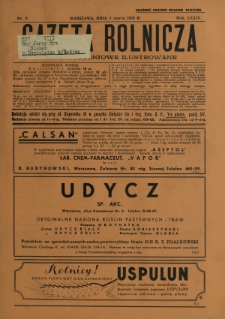 Gazeta Rolnicza : pismo tygodniowe ilustrowane. R. 79, nr 9 (3 marca 1939)