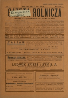 Gazeta Rolnicza : pismo tygodniowe ilustrowane. R. 79, nr 11 (17 marca 1939)