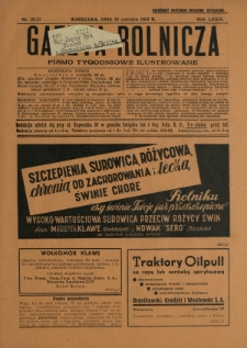 Gazeta Rolnicza : pismo tygodniowe ilustrowane. R. 79, nr 26-27 (30 czerwca 1939)