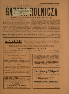 Gazeta Rolnicza : pismo tygodniowe ilustrowane. R. 79, nr 31 (4 sierpnia 1939)
