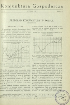 Konjunktura Gospodarcza : miesięcznik Instytutu Badania Konjunktur Gospodarczych i Cen. R. 2, z. 4 (kwiecień 1929)