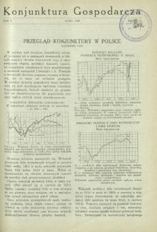 Konjunktura Gospodarcza : miesięcznik Instytutu Badania Konjunktur Gospodarczych i Cen. R. 2, z. 7 (lipiec 1929)