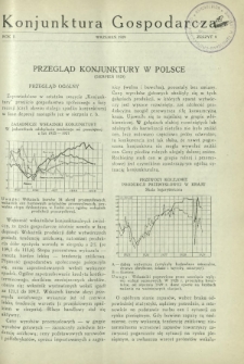 Konjunktura Gospodarcza : miesięcznik Instytutu Badania Konjunktur Gospodarczych i Cen. R. 2, z. 9 (wrzesień 1929)
