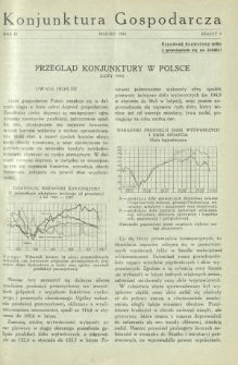 Konjunktura Gospodarcza : miesięcznik Instytutu Badania Konjunktur Gospodarczych i Cen. R. 3, z. 3 (marzec 1930)