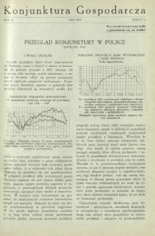 Konjunktura Gospodarcza : miesięcznik Instytutu Badania Konjunktur Gospodarczych i Cen. R. 3, z. 5 (maj 1930)