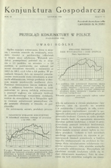 Konjunktura Gospodarcza : miesięcznik Instytutu Badania Konjunktur Gospodarczych i Cen. R. 3, z. 10 (listopad 1930)
