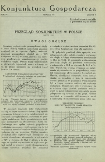 Konjunktura Gospodarcza : wydawnictwo Instytutu Badania Konjunktur Gospodarczych i Cen. R. 4, z. 3 (marzec 1931)