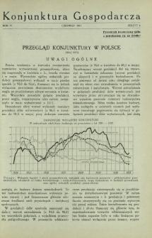 Konjunktura Gospodarcza : wydawnictwo Instytutu Badania Konjunktur Gospodarczych i Cen. R. 4, z. 6 (czerwiec 1931)