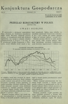 Konjunktura Gospodarcza : wydawnictwo Instytutu Badania Konjunktur Gospodarczych i Cen. R. 4, z. 7 (wrzesień 1931)