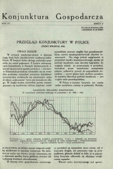 Konjunktura Gospodarcza : wydawnictwo kwartalne Instytutu Badania Konjunktur Gospodarczych i Cen. R. 7 (1934), nr 3