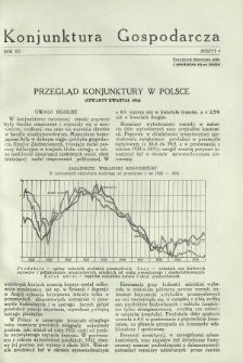 Konjunktura Gospodarcza : wydawnictwo kwartalne Instytutu Badania Konjunktur Gospodarczych i Cen. R. 7 (1934), nr 4