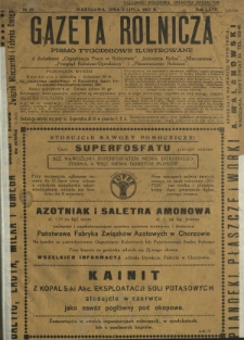 Gazeta Rolnicza : pismo tygodniowe ilustrowane. R. 67, nr 26 (1 lipca 1927)