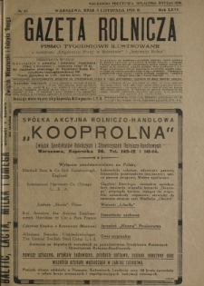 Gazeta Rolnicza : pismo tygodniowe ilustrowane. R. 66, nr 45 (5 listopada 1926)
