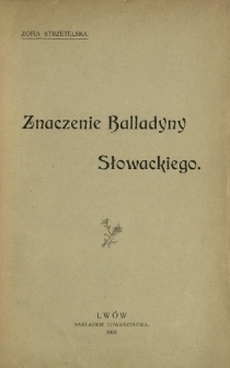 Znaczenie Balladyny Słowackiego