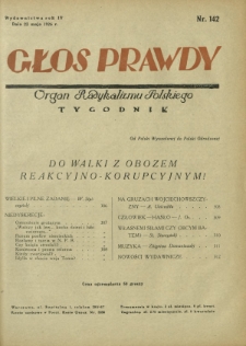 Głos Prawdy : organ radykalizmu polskiego. R. 4, Nr 142 (23 maja 1926)